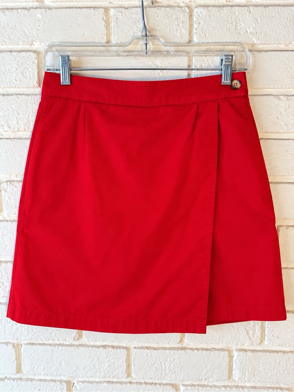 Lands’ End Red Wrap Front Skort Women’s Size 8 Regular Golf Casual
